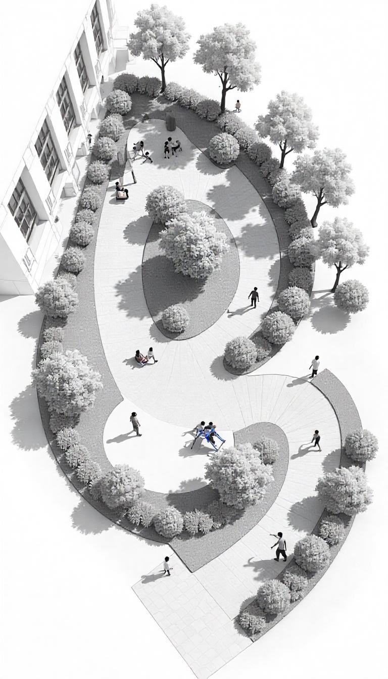 aerial-view-of-a-landscaped-courtyard-in-a-residen__27790 aerial-view-of-a-landscaped-courtyard-in-a-residen__27790